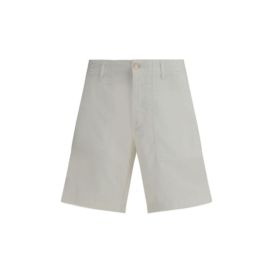 Beige Cotton Bermuda Shorts