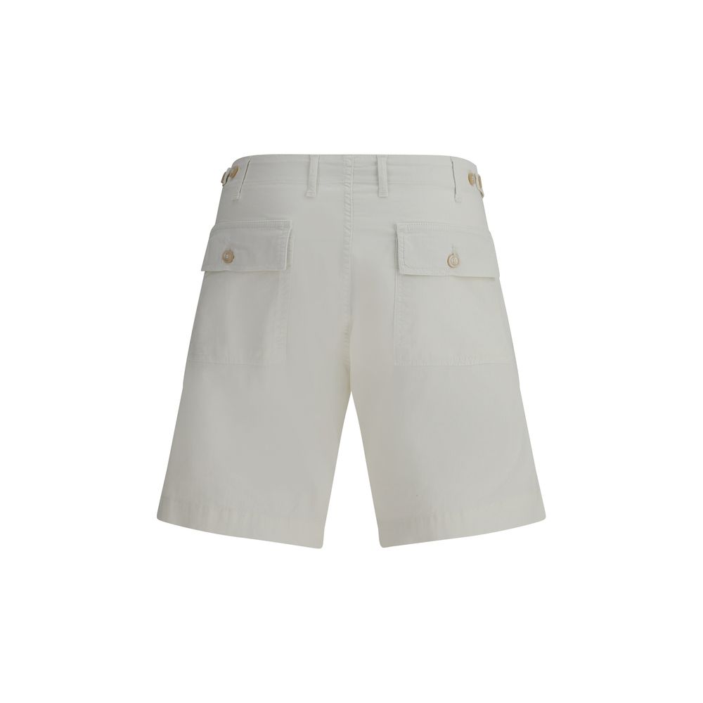Beige Cotton Bermuda Shorts
