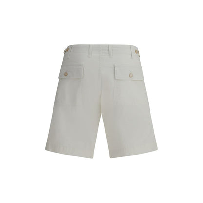 Beige Cotton Bermuda Shorts