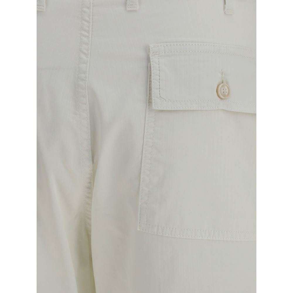 Beige Cotton Bermuda Shorts