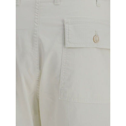 Beige Cotton Bermuda Shorts