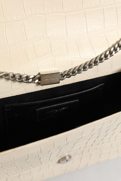 Kate Tassel Small Croc-Embossed Leather