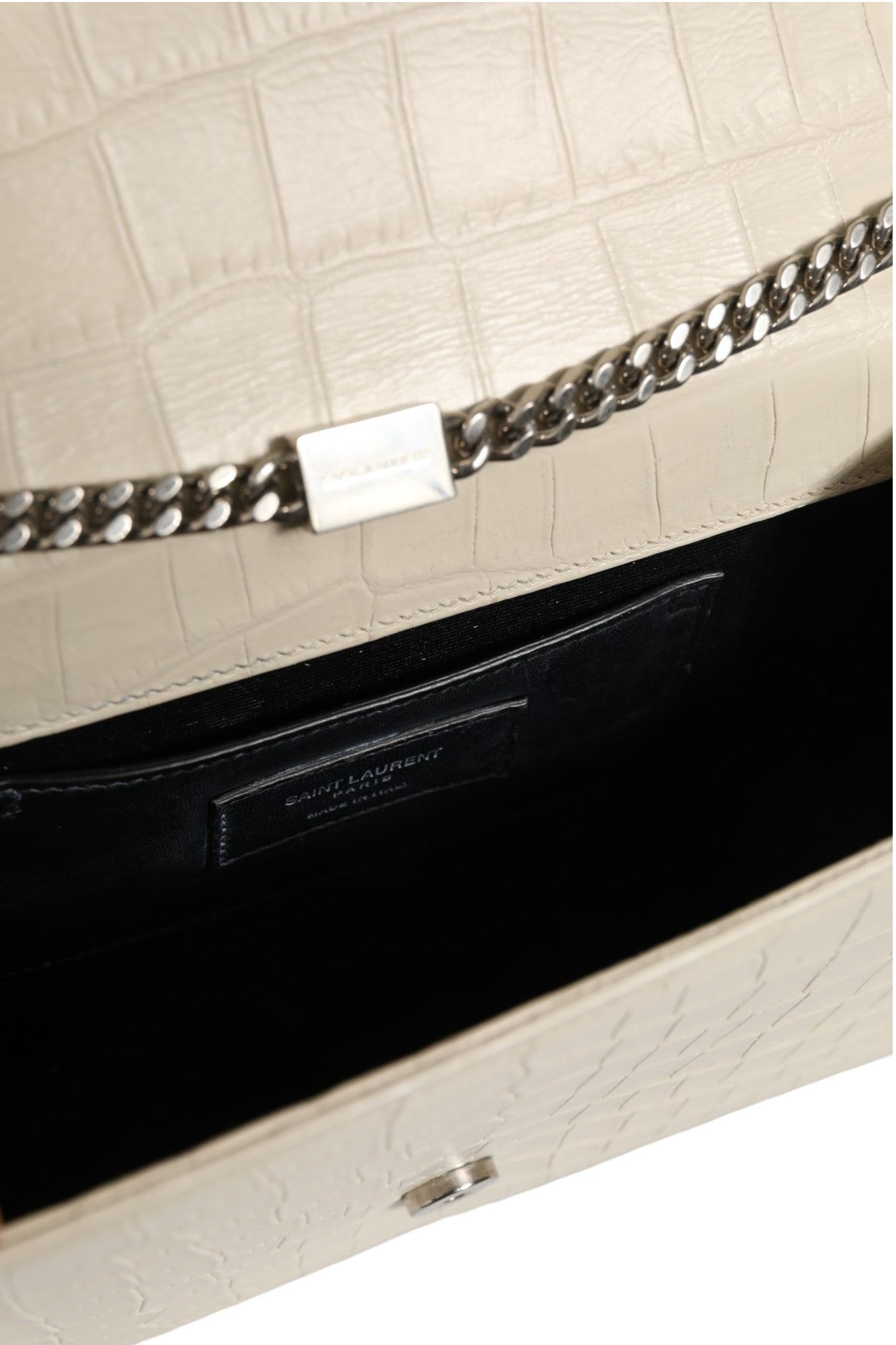 Kate Tassel Small Croc-Embossed Leather