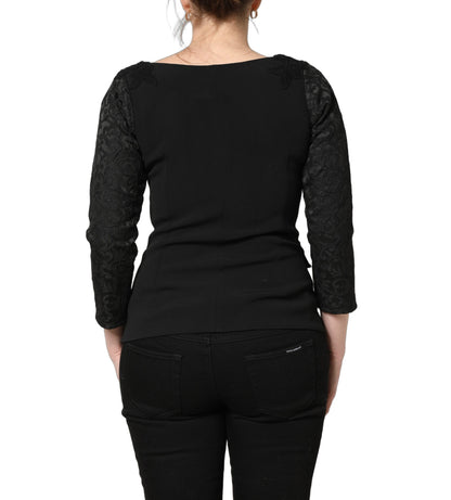 Dark Gray Button Fastening Lace Trimmed Blazer Jacket