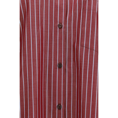 Bordeaux Polyester Pattern Shirt