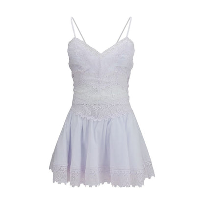 White Cotton Casual Dress