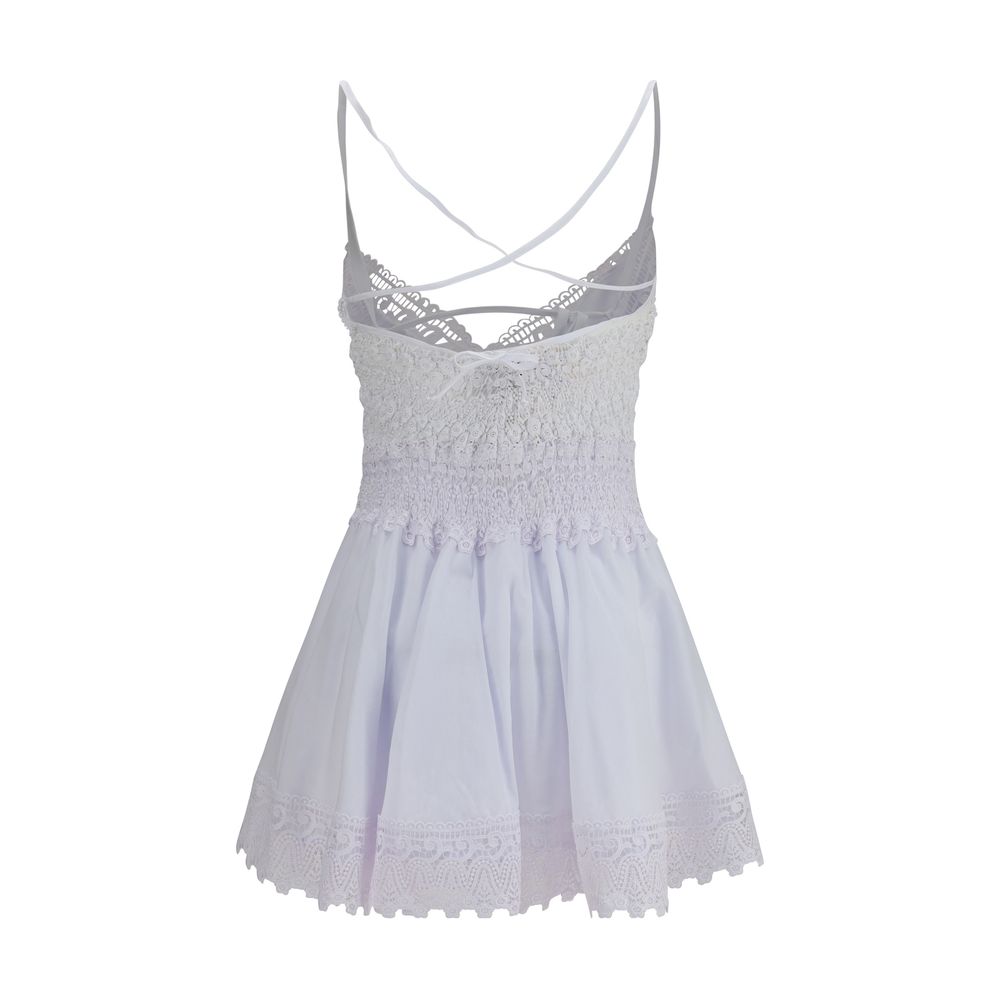 White Cotton Casual Dress