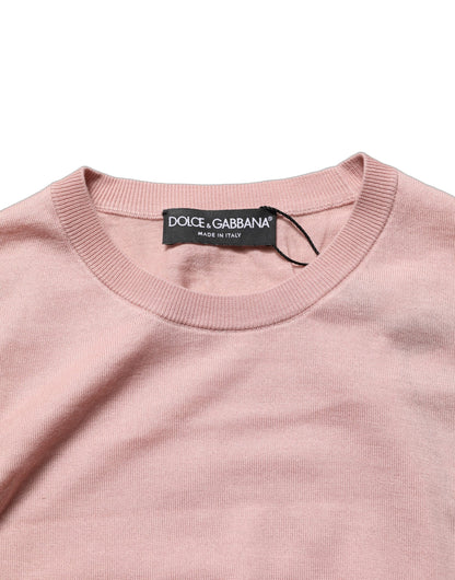 Pink Sleeveless Cashmere Knitted Tank Top
