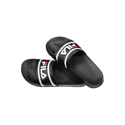 Black Polyurethane Men's Slipper