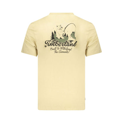 Beige Cotton Men's T-Shirt