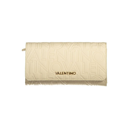 Beige Polyurethane Women's Wallet