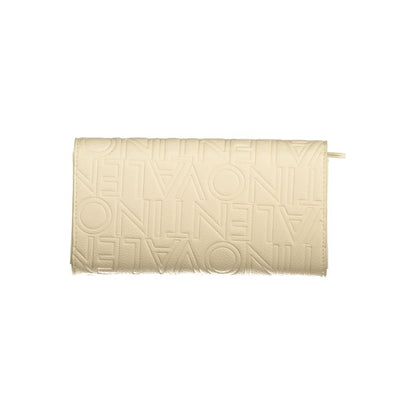 Beige Polyurethane Women's Wallet