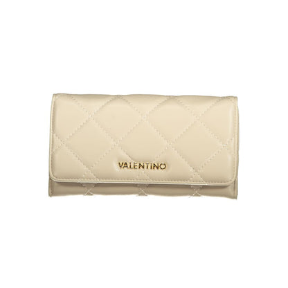 Beige Polyurethane Women's Wallet