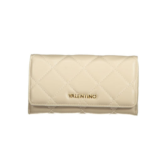 Beige Polyurethane Women's Wallet