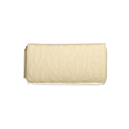 Beige Polyurethane Women's Wallet