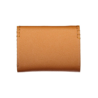 Brown Polyurethane Womens Wallet