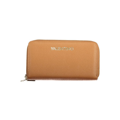Brown Polyurethane Women's Wallet