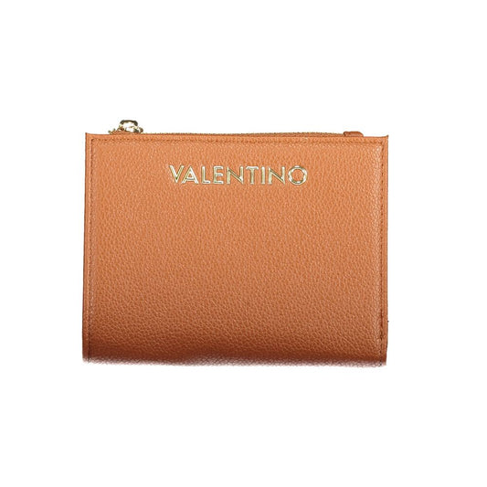 Brown Polyurethane Women's Wallet