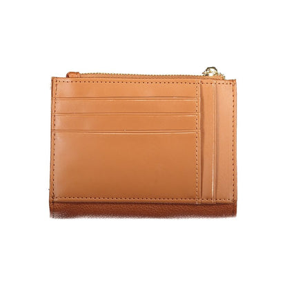 Brown Polyurethane Women's Wallet