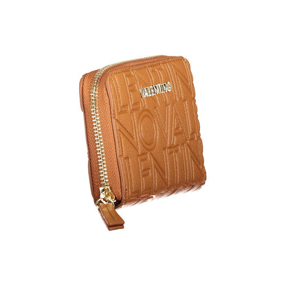 Brown Polyurethane Womens Wallet