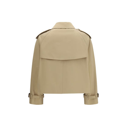 Beige Cotton Trench Coat