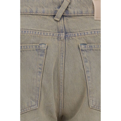 Bicolor Cotton Bootcut Jeans
