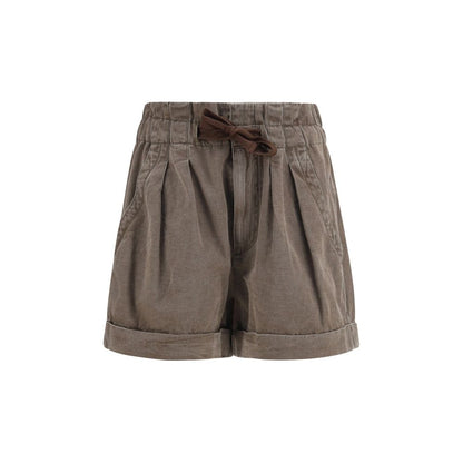 Brown Cotton Bermuda Shorts