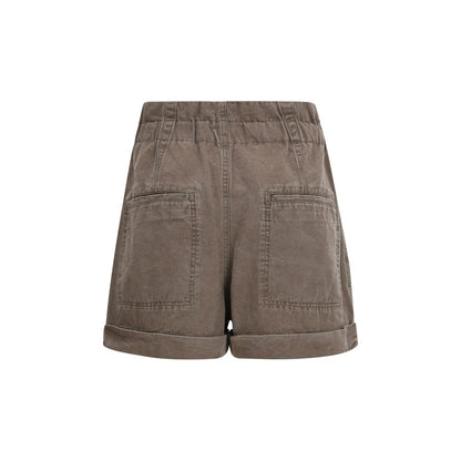 Brown Cotton Bermuda Shorts