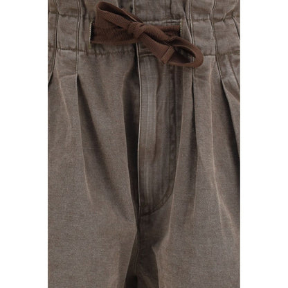 Brown Cotton Bermuda Shorts