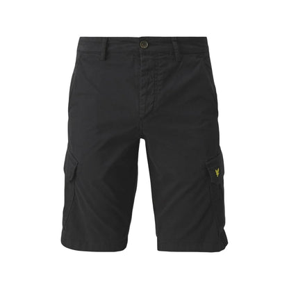 Black Cotton Bermuda Shorts