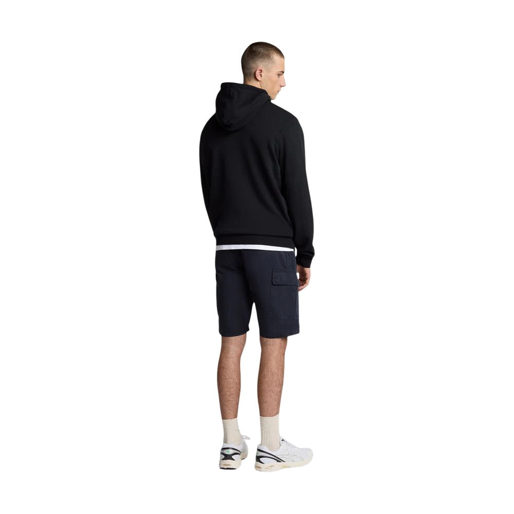 Black Cotton Bermuda Shorts