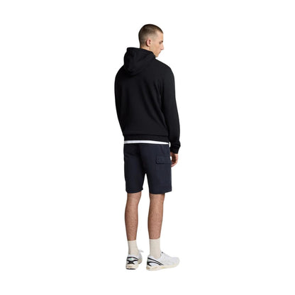 Black Cotton Bermuda Shorts