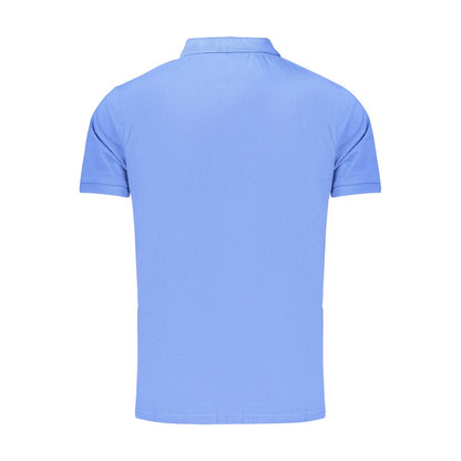 Blue Cotton Men's Polo Shirt