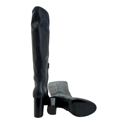 Black Leather Women Boot