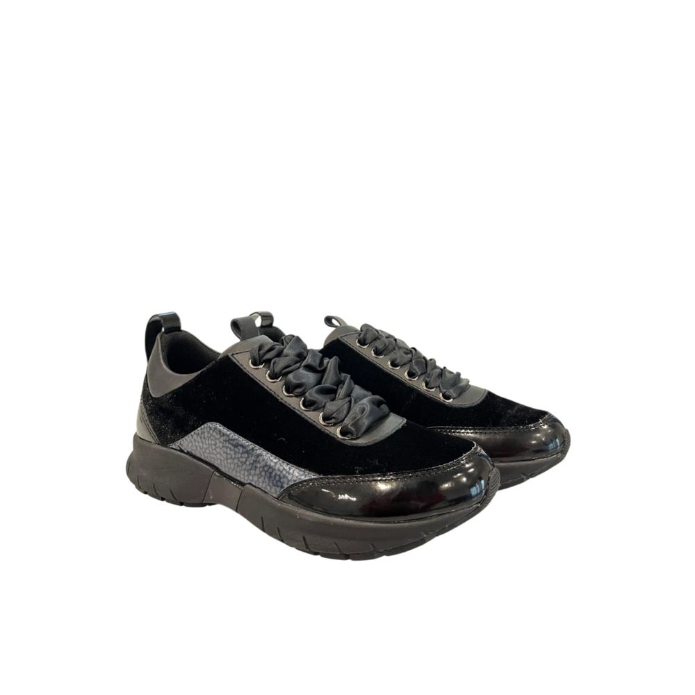 Black Fabric Women Sneaker
