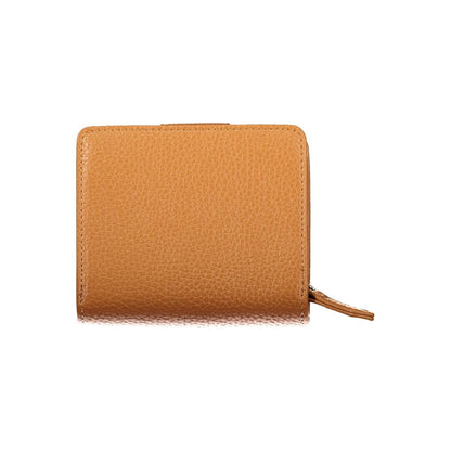 Brown Polyurethane Women's Wallet