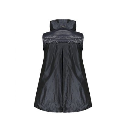 Blue Polyamide Sleveless Jacket