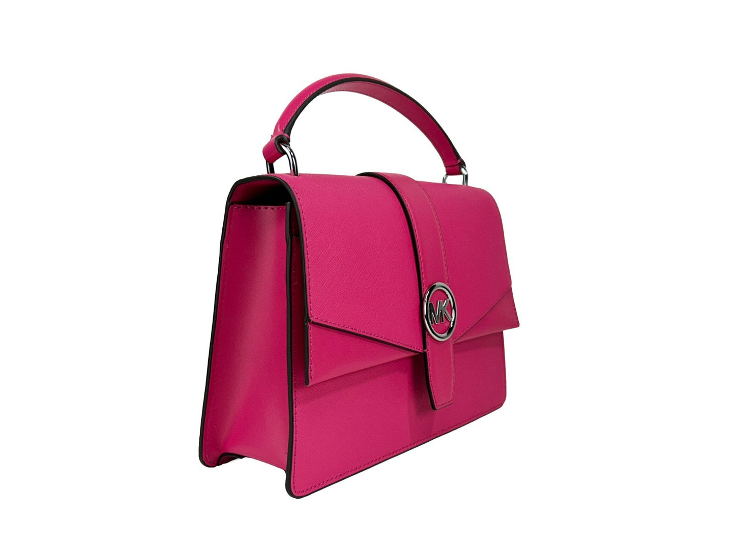Michael Kors Outlet Greenwich Medium Saffiano Leather Satchel - DragonFruit