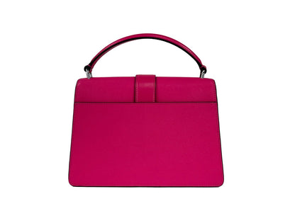 Michael Kors Outlet Greenwich Medium Saffiano Leather Satchel - DragonFruit