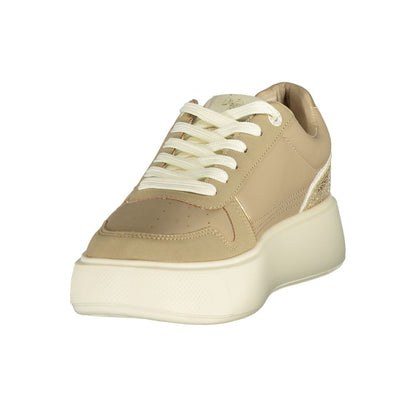 Beige Polyurethane Women's Sneaker