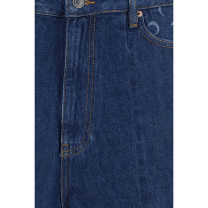 Blue Cotton Bermuda Shorts