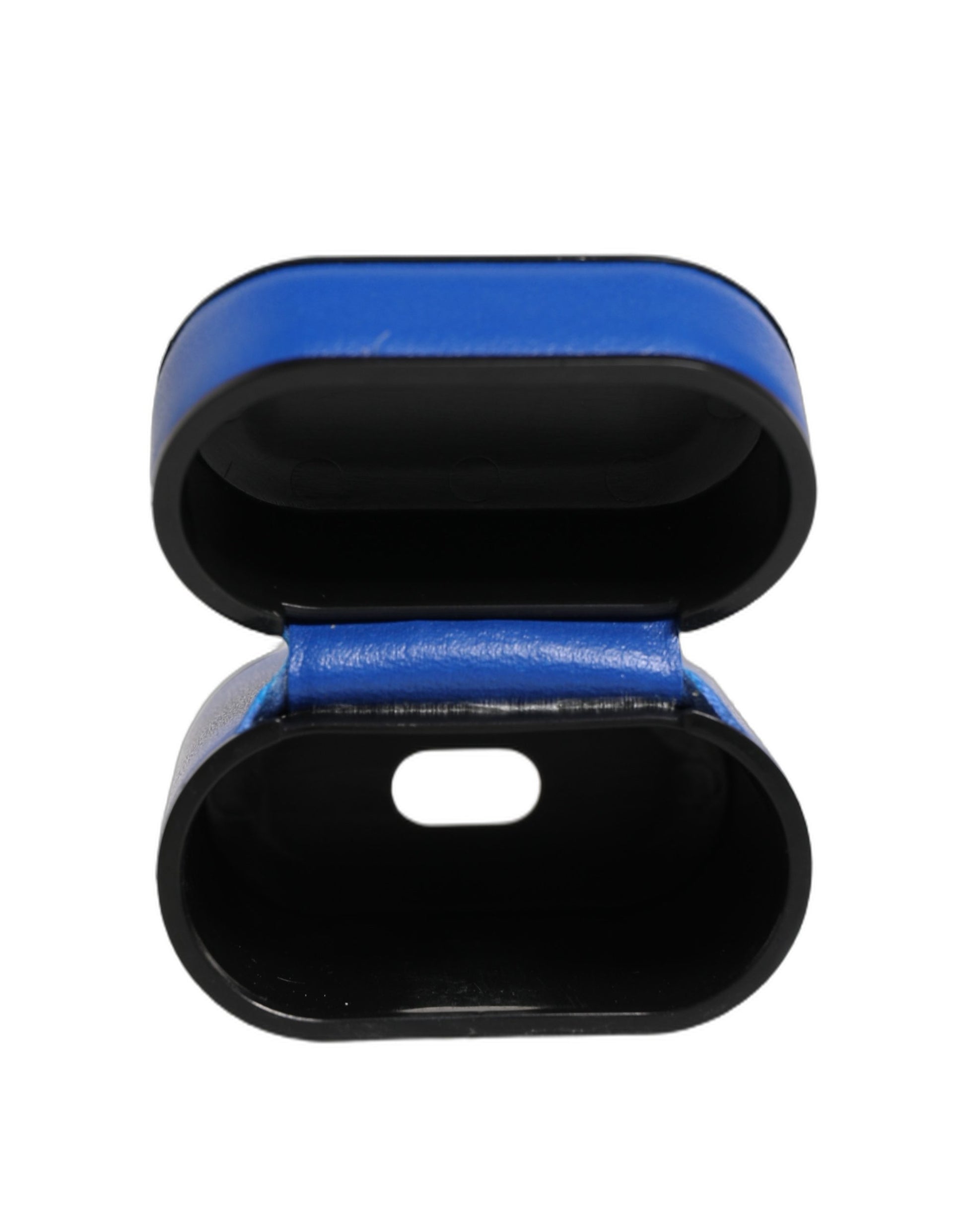 Case Blue Calf Leather Logo Flip Holder Strap Airpods