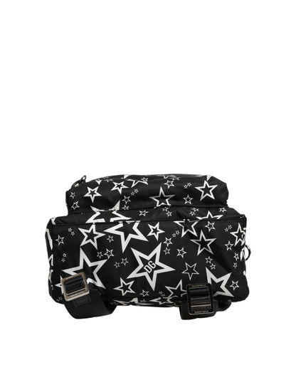 Black Millenial Stars Nylon Travel Backpack Borse Bag