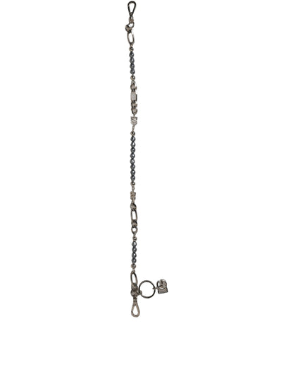 Silver Tone Chain Signature DG Logo Pendant Necklace