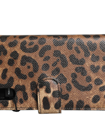 Flip Cover Brown Leopard Crystal iPhone X - XS Case