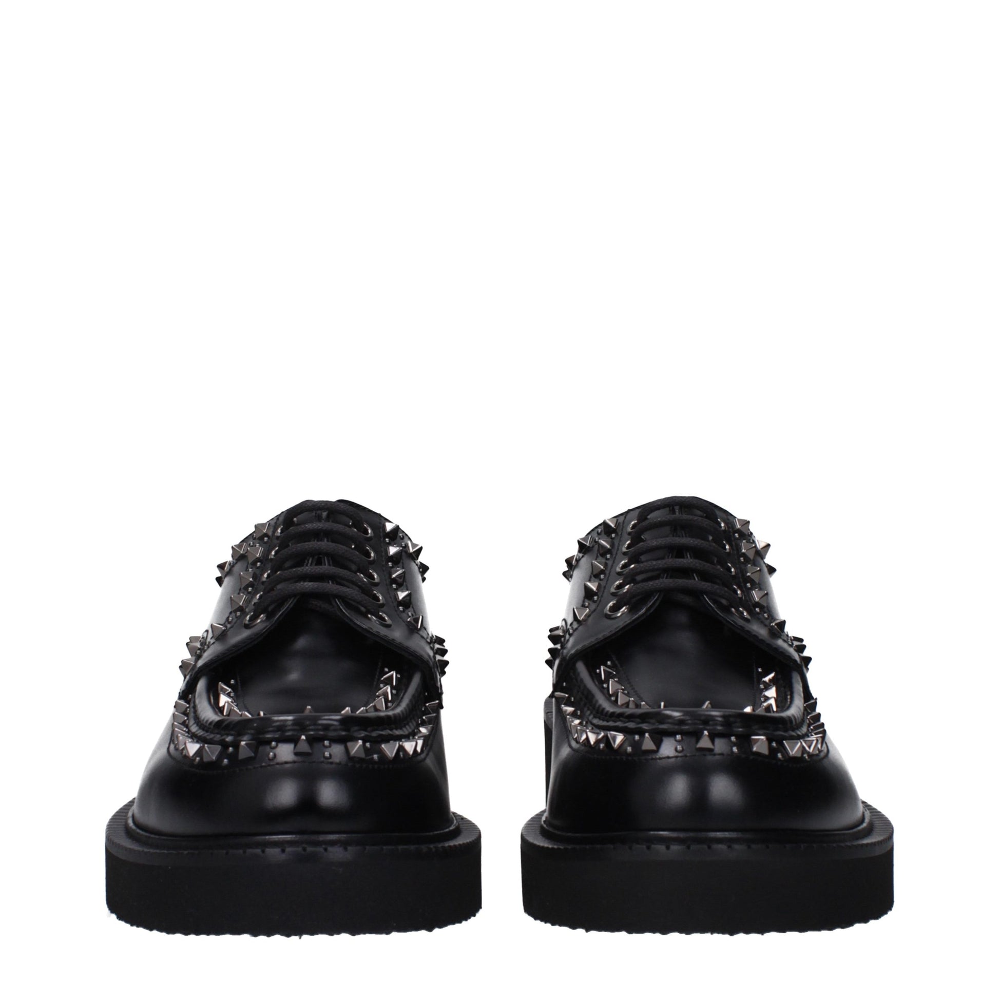 Black Leather Oxfords And Derbies