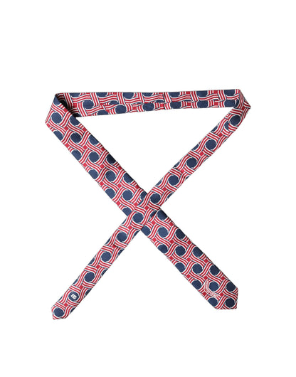 Multicolor Patterned Silk Adjustable Men Tied Necktie Tie