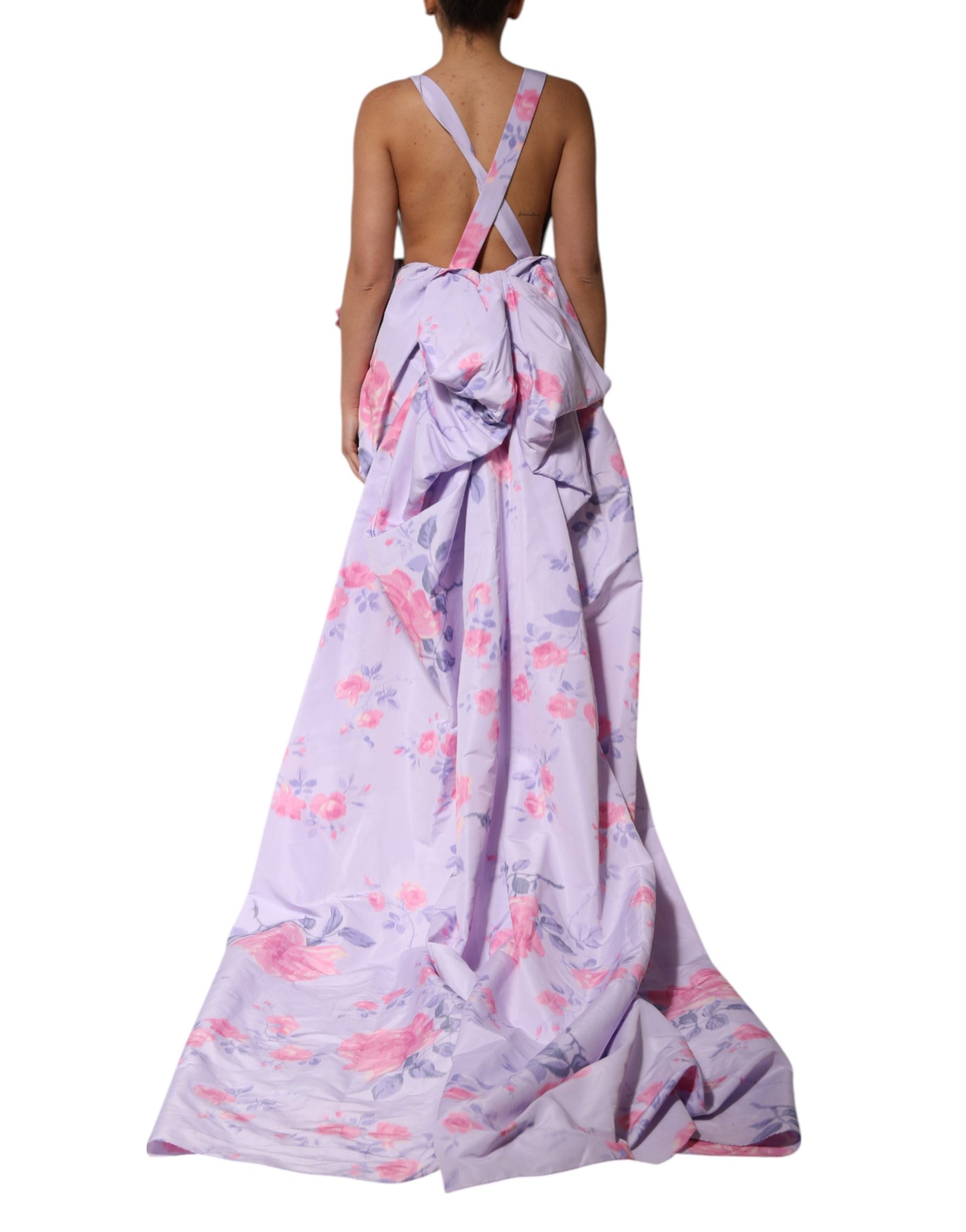 Multicolor Floral Runway Maxi Dress