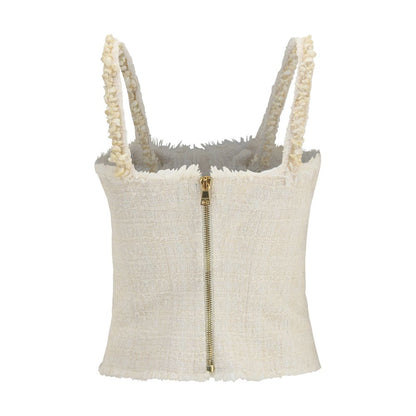 Beige Polyester Blouse