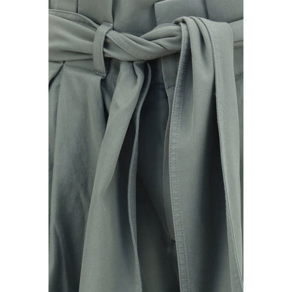 Bicolor Cotton Bermuda Shorts